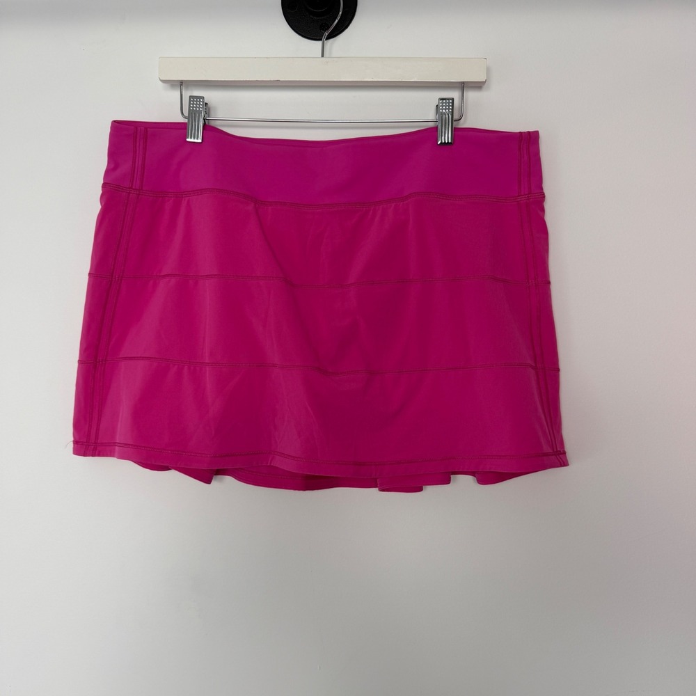 Lululemon Pace Rival Mid-Rise Skirt Pink Athletic Tennis Run Skort Size 14